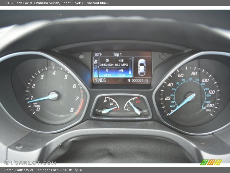 Ingot Silver / Charcoal Black 2014 Ford Focus Titanium Sedan