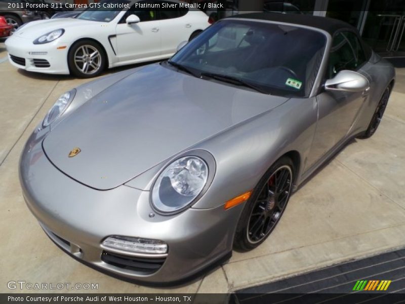 Platinum Silver Metallic / Black 2011 Porsche 911 Carrera GTS Cabriolet