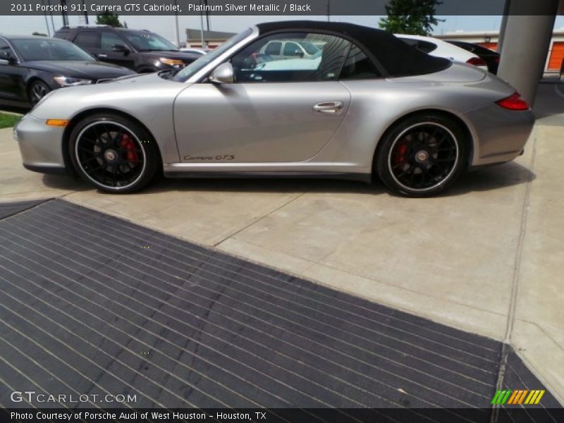 Platinum Silver Metallic / Black 2011 Porsche 911 Carrera GTS Cabriolet
