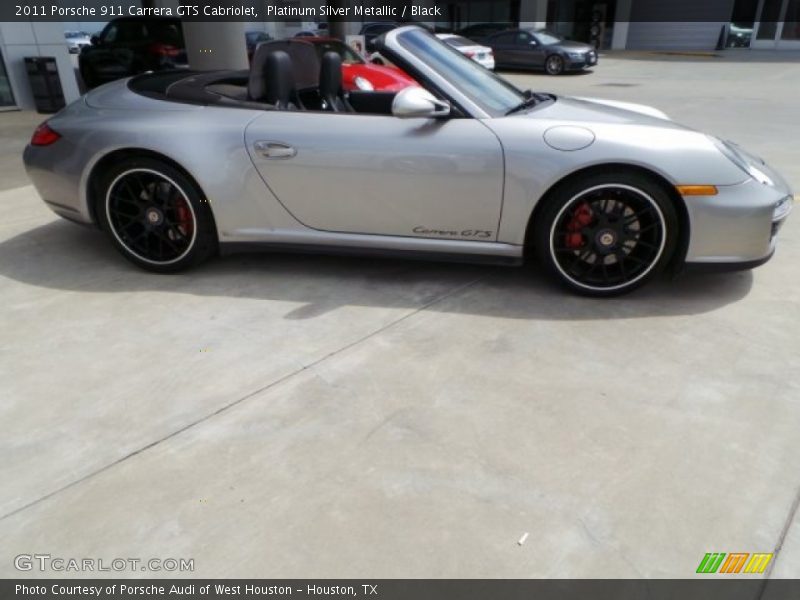 Platinum Silver Metallic / Black 2011 Porsche 911 Carrera GTS Cabriolet