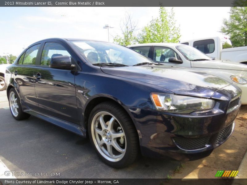Cosmic Blue Metallic / Black 2013 Mitsubishi Lancer ES