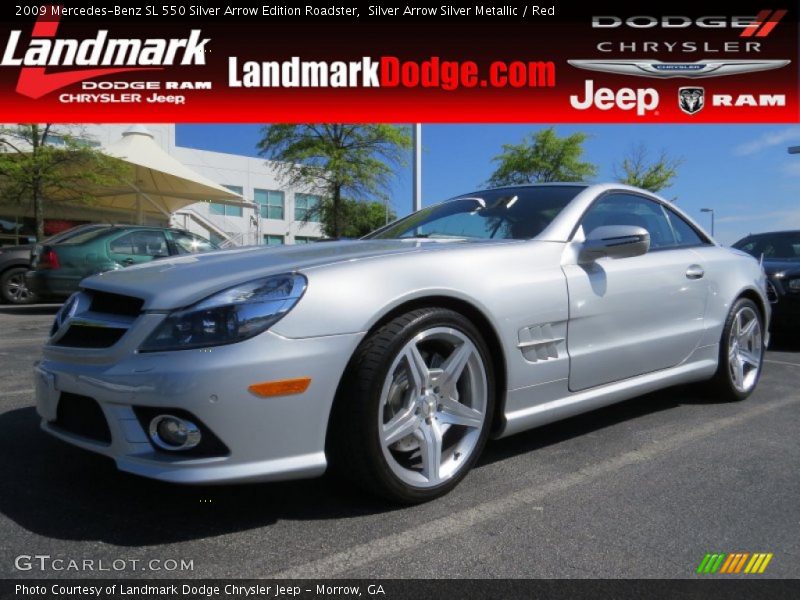 Silver Arrow Silver Metallic / Red 2009 Mercedes-Benz SL 550 Silver Arrow Edition Roadster