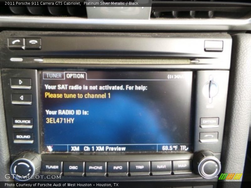 Platinum Silver Metallic / Black 2011 Porsche 911 Carrera GTS Cabriolet