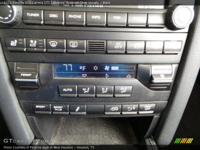 Platinum Silver Metallic / Black 2011 Porsche 911 Carrera GTS Cabriolet