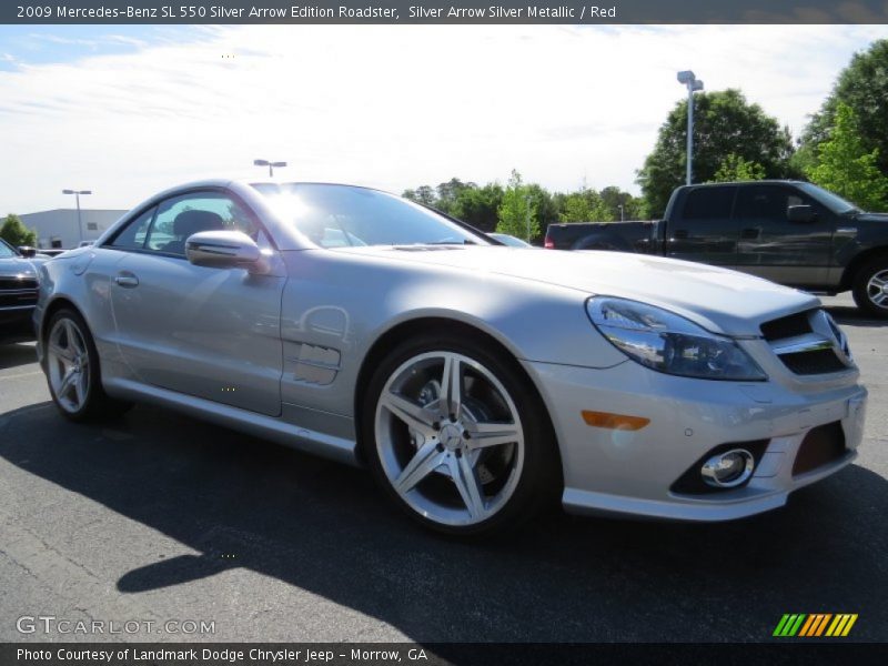 Silver Arrow Silver Metallic / Red 2009 Mercedes-Benz SL 550 Silver Arrow Edition Roadster