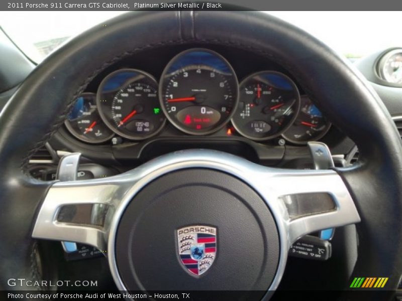 Platinum Silver Metallic / Black 2011 Porsche 911 Carrera GTS Cabriolet