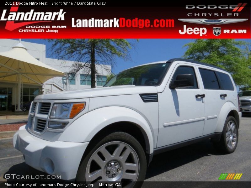 Bright White / Dark Slate Gray 2011 Dodge Nitro Heat