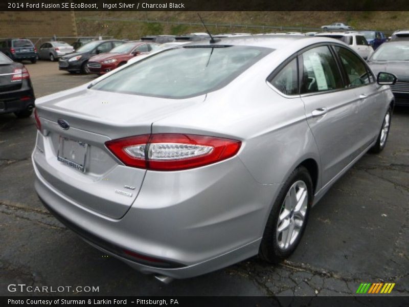 Ingot Silver / Charcoal Black 2014 Ford Fusion SE EcoBoost
