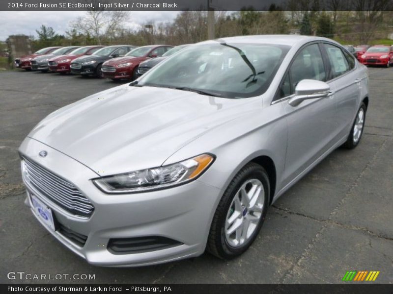 Ingot Silver / Charcoal Black 2014 Ford Fusion SE EcoBoost