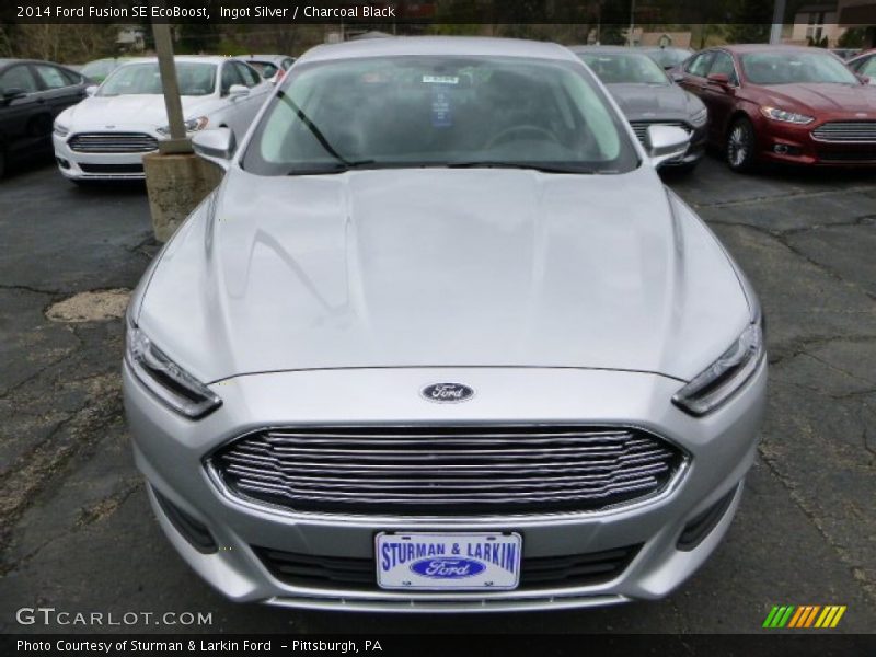 Ingot Silver / Charcoal Black 2014 Ford Fusion SE EcoBoost