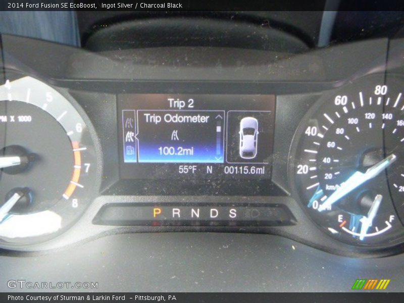 Ingot Silver / Charcoal Black 2014 Ford Fusion SE EcoBoost