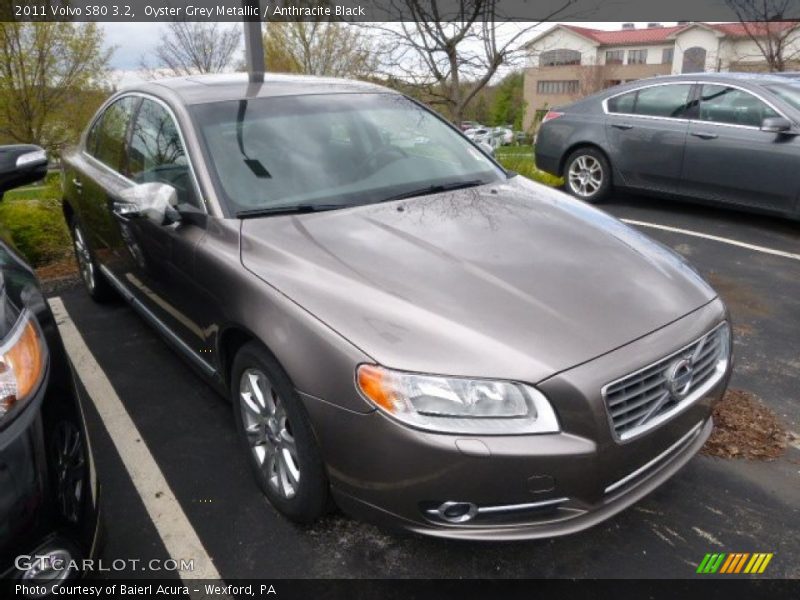 Oyster Grey Metallic / Anthracite Black 2011 Volvo S80 3.2