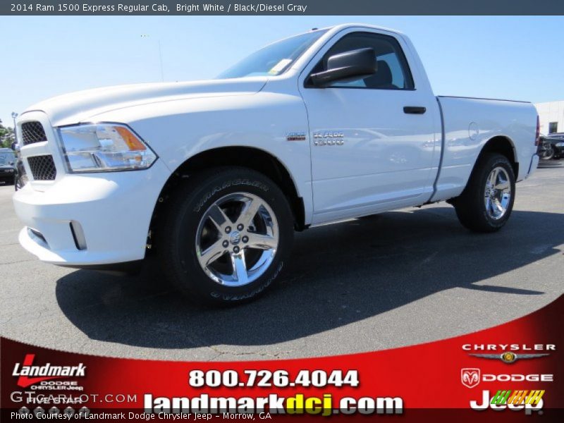 Bright White / Black/Diesel Gray 2014 Ram 1500 Express Regular Cab