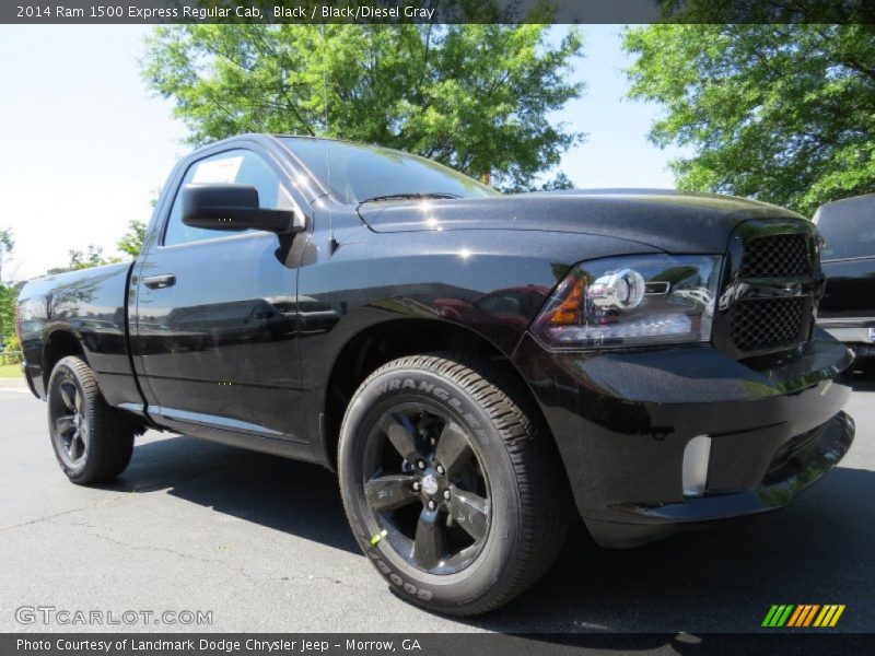 Black / Black/Diesel Gray 2014 Ram 1500 Express Regular Cab