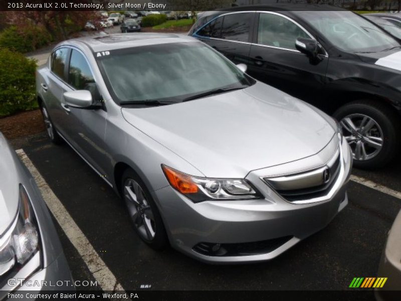 Silver Moon / Ebony 2013 Acura ILX 2.0L Technology