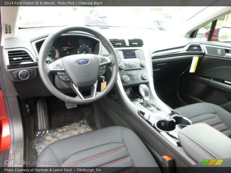 Ruby Red / Charcoal Black 2014 Ford Fusion SE EcoBoost