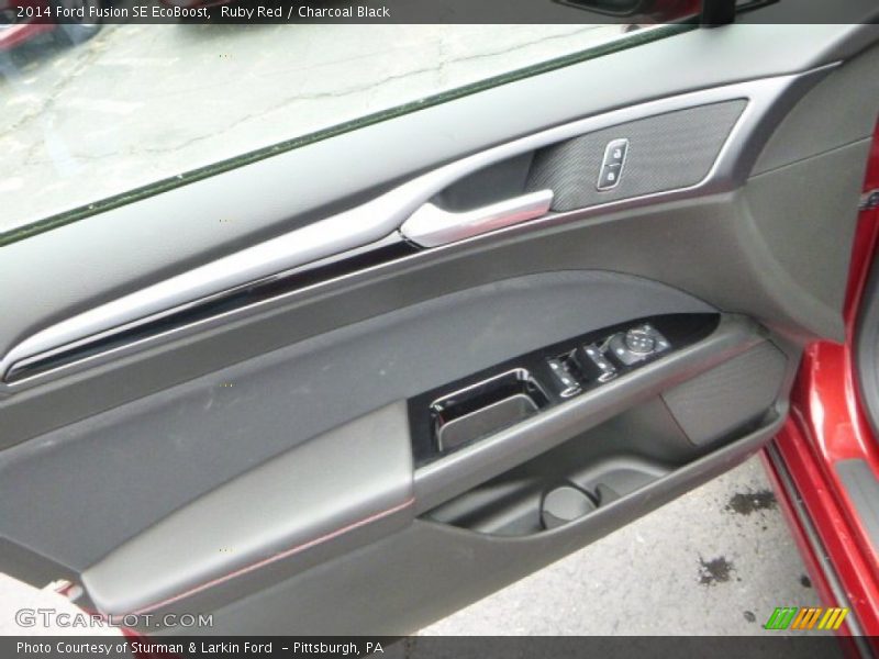 Ruby Red / Charcoal Black 2014 Ford Fusion SE EcoBoost