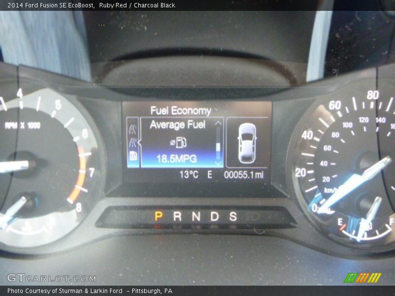 Ruby Red / Charcoal Black 2014 Ford Fusion SE EcoBoost