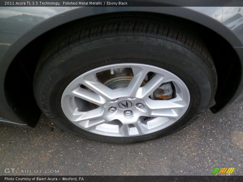Polished Metal Metallic / Ebony Black 2011 Acura TL 3.5 Technology