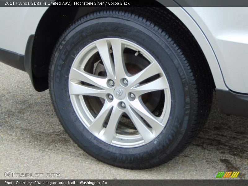 Moonstone Silver / Cocoa Black 2011 Hyundai Santa Fe Limited AWD
