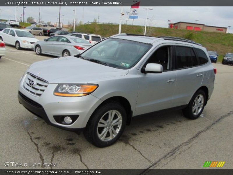 Moonstone Silver / Cocoa Black 2011 Hyundai Santa Fe Limited AWD