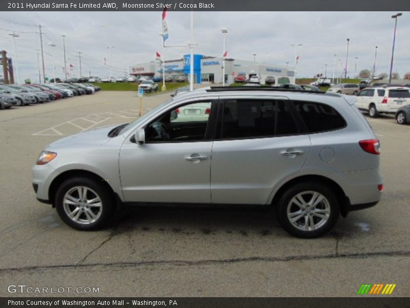 Moonstone Silver / Cocoa Black 2011 Hyundai Santa Fe Limited AWD