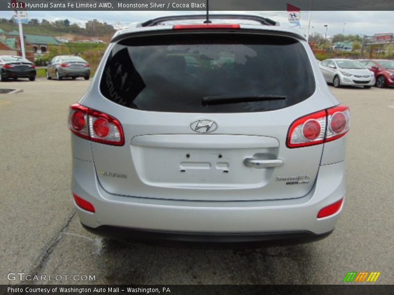 Moonstone Silver / Cocoa Black 2011 Hyundai Santa Fe Limited AWD