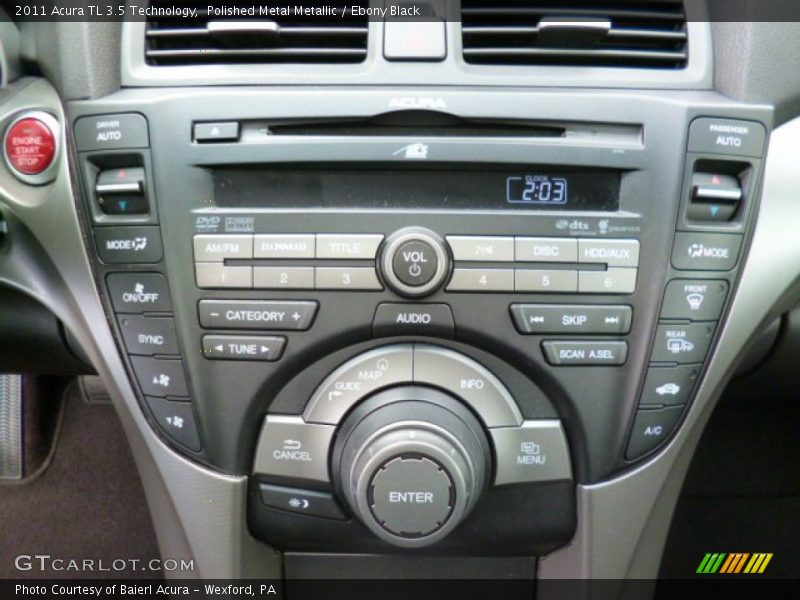 Polished Metal Metallic / Ebony Black 2011 Acura TL 3.5 Technology