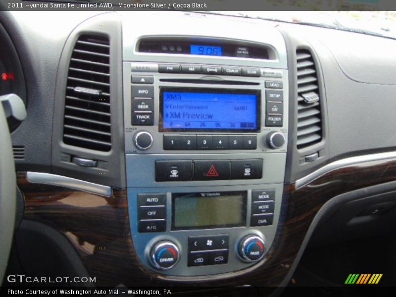 Moonstone Silver / Cocoa Black 2011 Hyundai Santa Fe Limited AWD