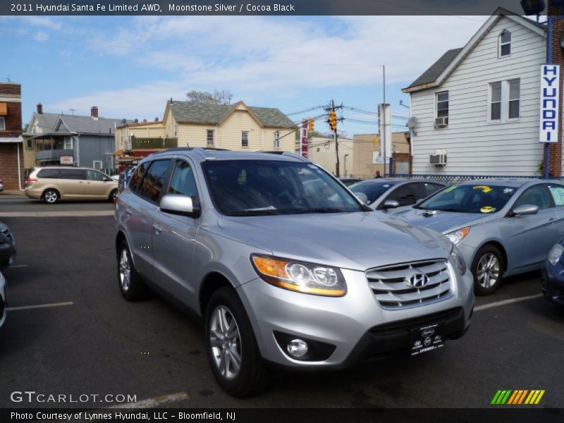 Moonstone Silver / Cocoa Black 2011 Hyundai Santa Fe Limited AWD