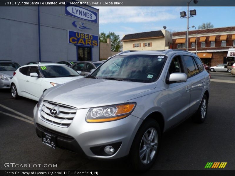 Moonstone Silver / Cocoa Black 2011 Hyundai Santa Fe Limited AWD