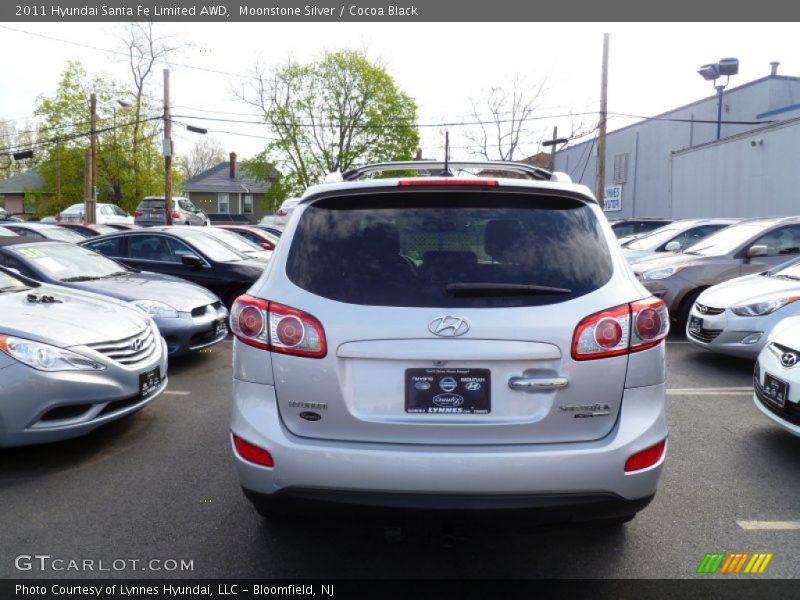 Moonstone Silver / Cocoa Black 2011 Hyundai Santa Fe Limited AWD