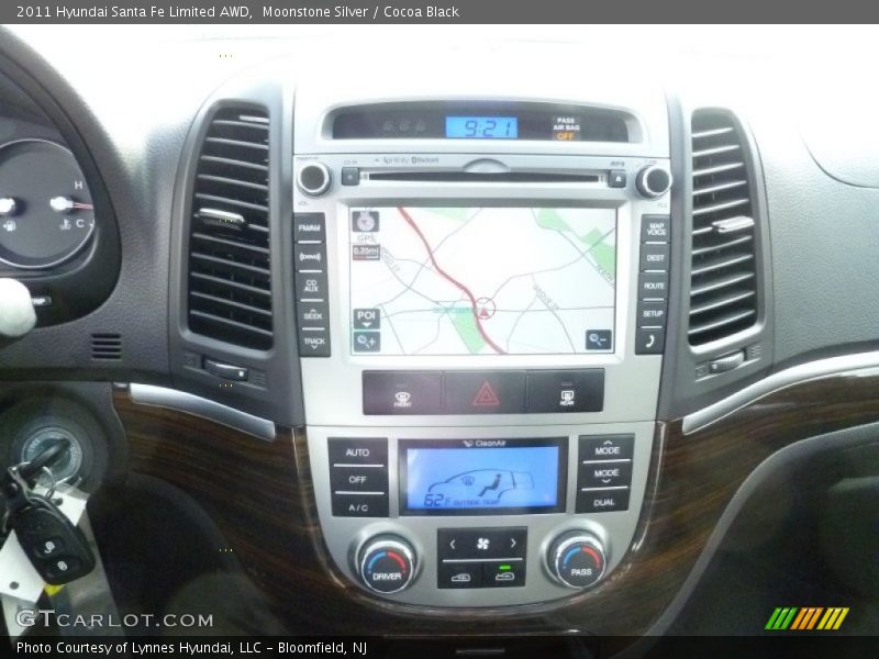 Moonstone Silver / Cocoa Black 2011 Hyundai Santa Fe Limited AWD