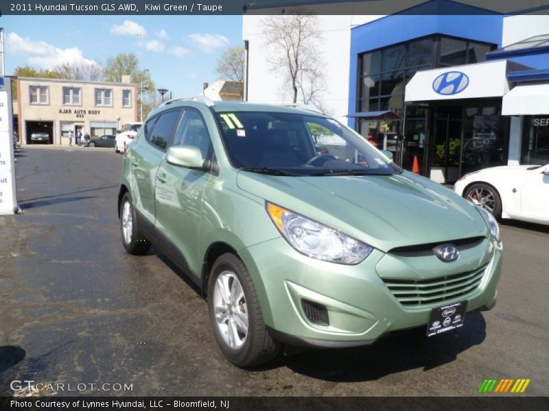 Kiwi Green / Taupe 2011 Hyundai Tucson GLS AWD