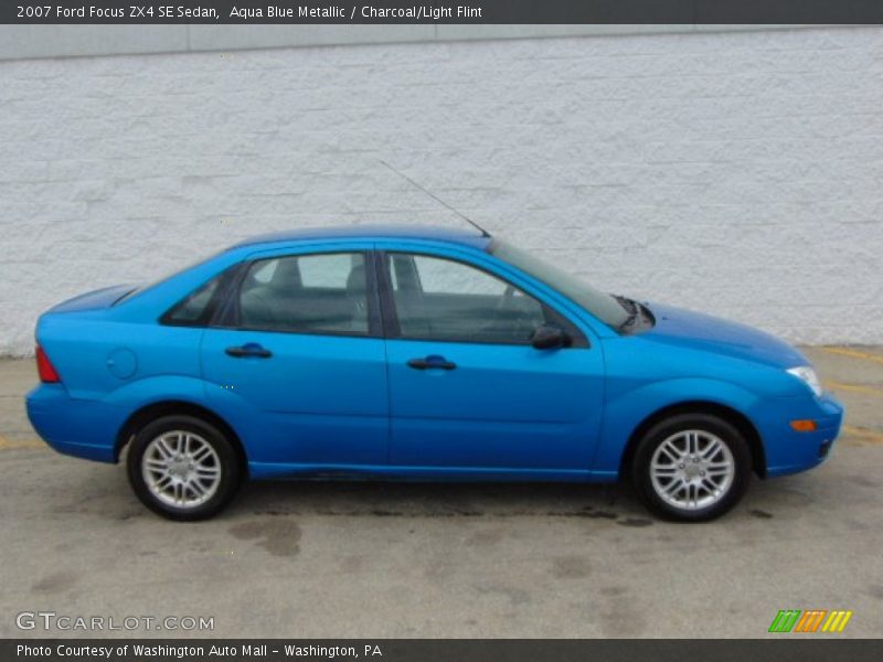 Aqua Blue Metallic / Charcoal/Light Flint 2007 Ford Focus ZX4 SE Sedan