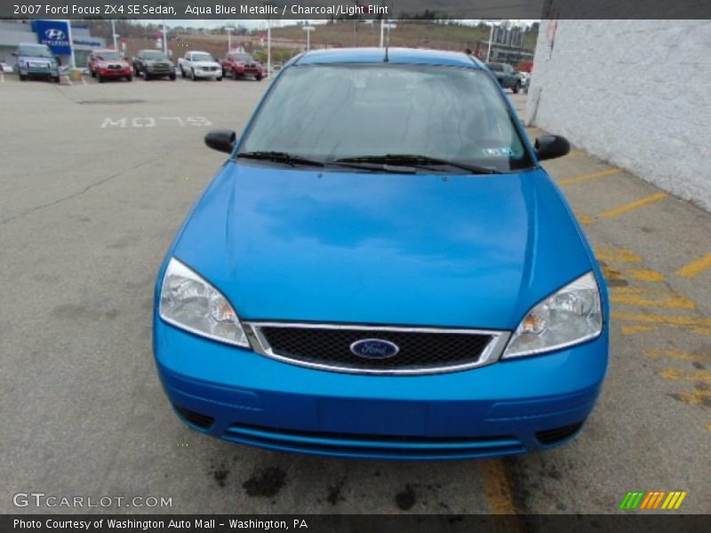 Aqua Blue Metallic / Charcoal/Light Flint 2007 Ford Focus ZX4 SE Sedan