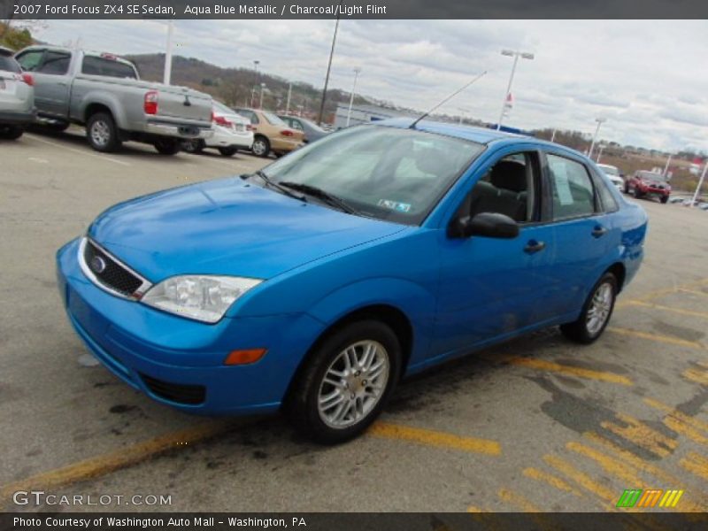 Aqua Blue Metallic / Charcoal/Light Flint 2007 Ford Focus ZX4 SE Sedan