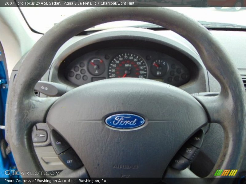 Aqua Blue Metallic / Charcoal/Light Flint 2007 Ford Focus ZX4 SE Sedan