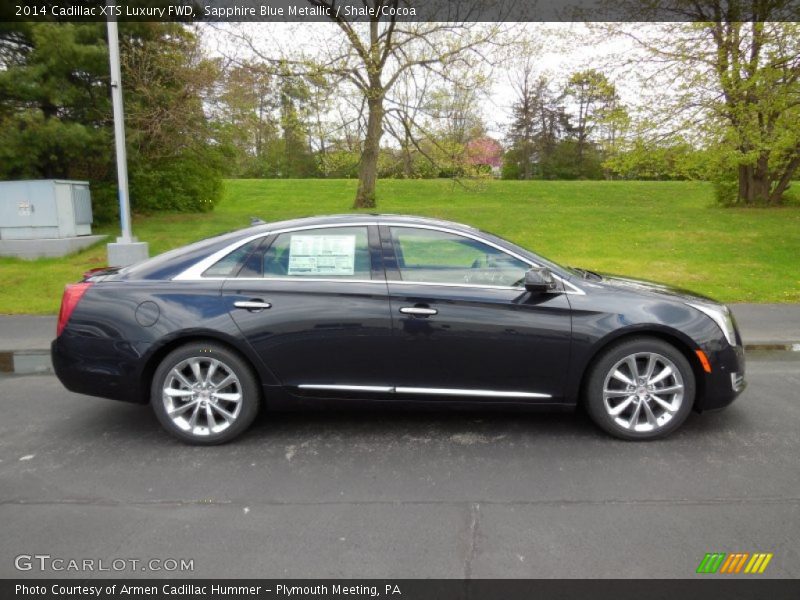 Sapphire Blue Metallic / Shale/Cocoa 2014 Cadillac XTS Luxury FWD