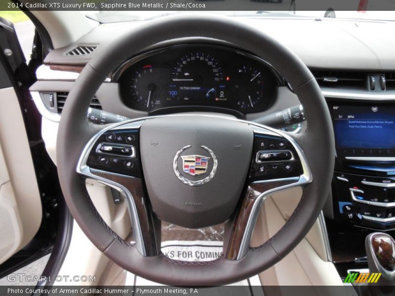 Sapphire Blue Metallic / Shale/Cocoa 2014 Cadillac XTS Luxury FWD