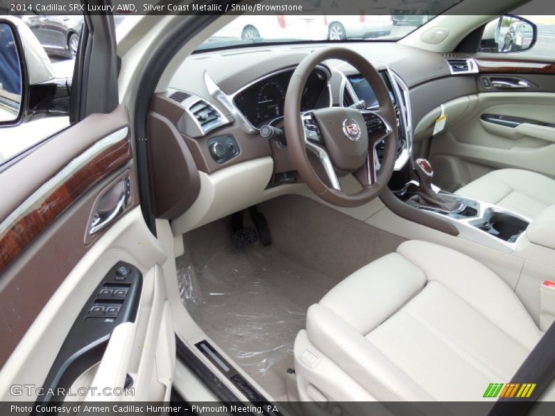 Silver Coast Metallic / Shale/Brownstone 2014 Cadillac SRX Luxury AWD