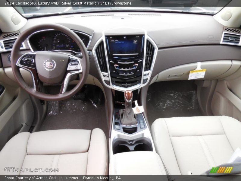 Silver Coast Metallic / Shale/Brownstone 2014 Cadillac SRX Luxury AWD