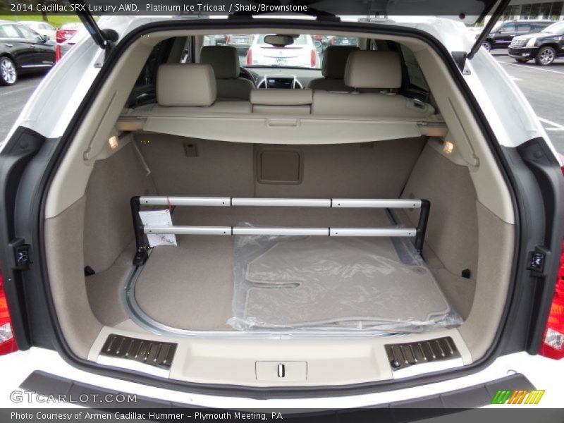 Platinum Ice Tricoat / Shale/Brownstone 2014 Cadillac SRX Luxury AWD