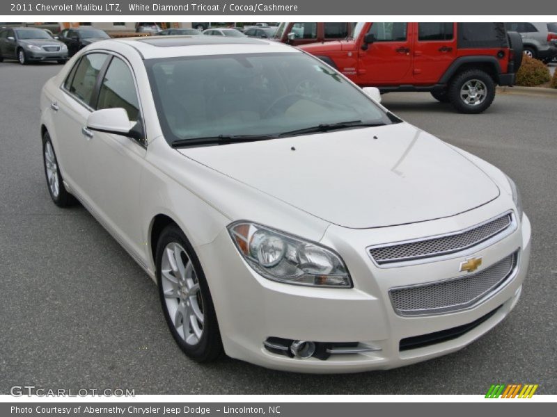 White Diamond Tricoat / Cocoa/Cashmere 2011 Chevrolet Malibu LTZ