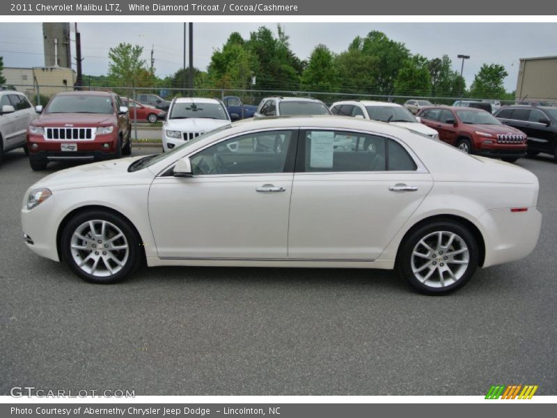 White Diamond Tricoat / Cocoa/Cashmere 2011 Chevrolet Malibu LTZ