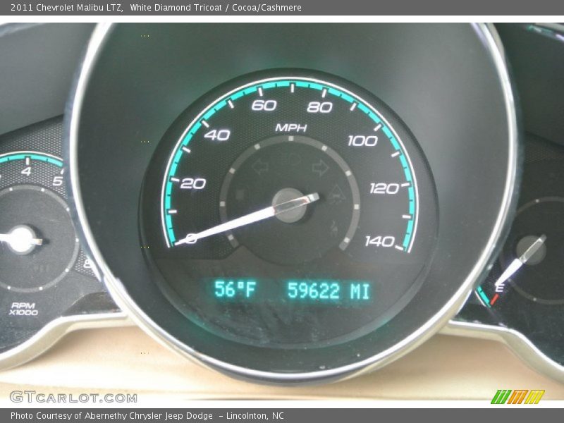 White Diamond Tricoat / Cocoa/Cashmere 2011 Chevrolet Malibu LTZ