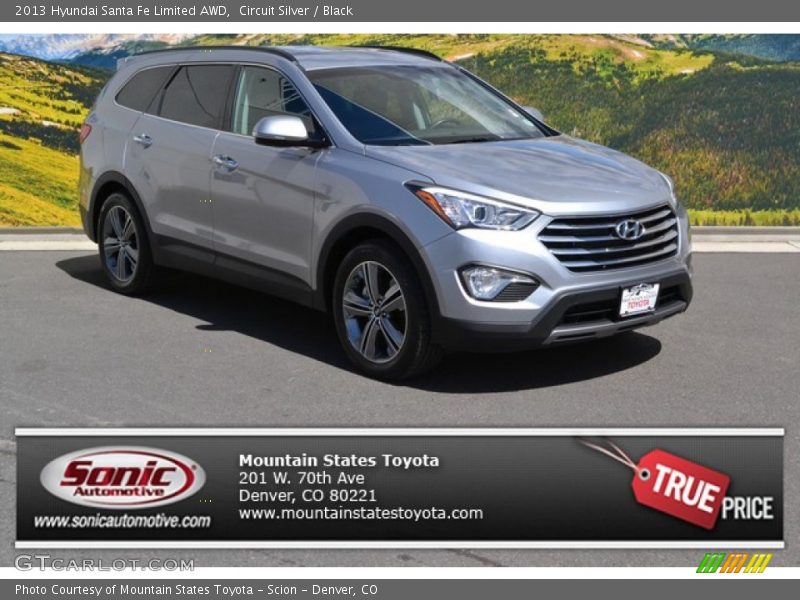 Circuit Silver / Black 2013 Hyundai Santa Fe Limited AWD