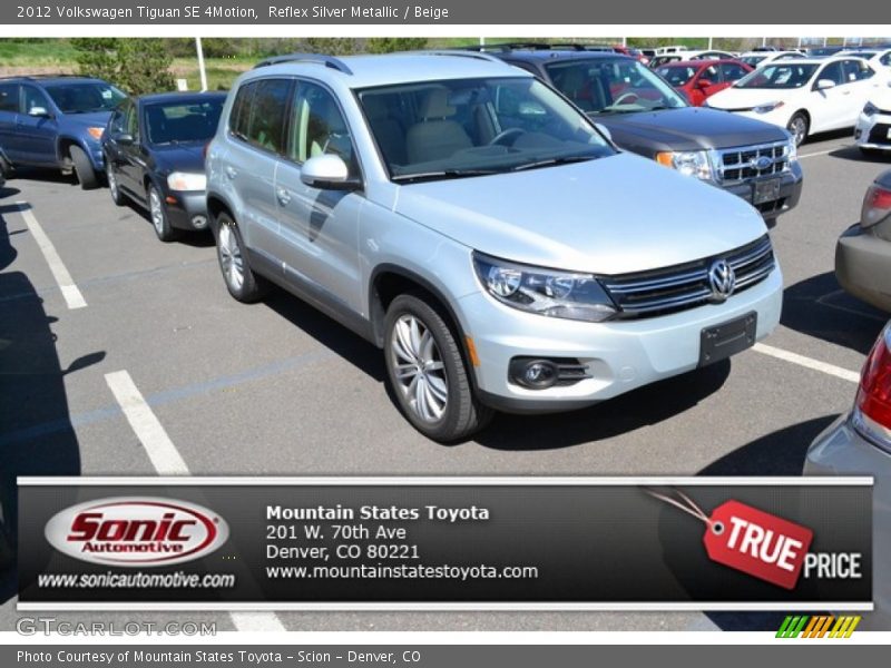Reflex Silver Metallic / Beige 2012 Volkswagen Tiguan SE 4Motion