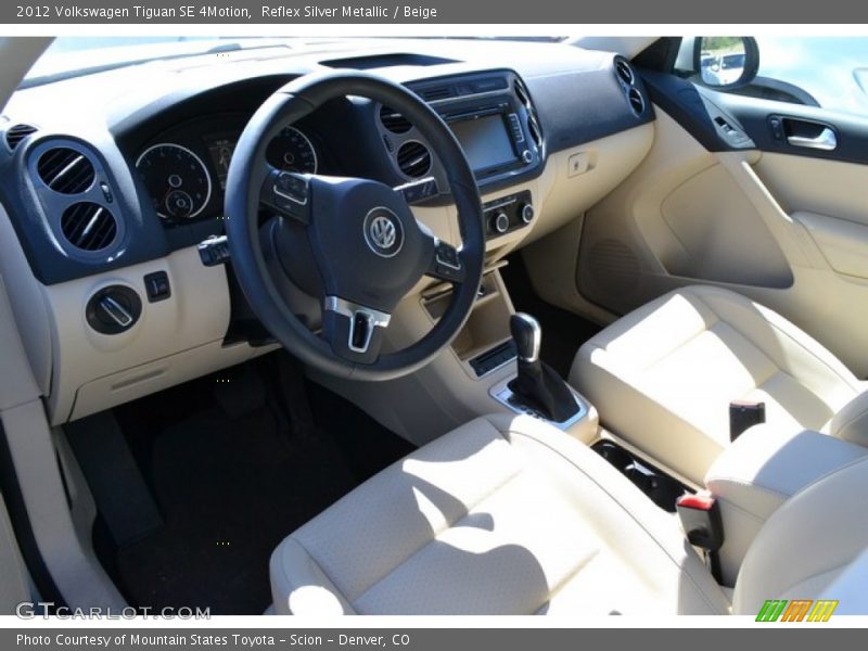 Reflex Silver Metallic / Beige 2012 Volkswagen Tiguan SE 4Motion