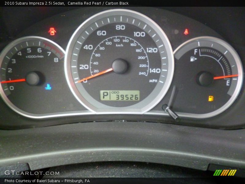 Camellia Red Pearl / Carbon Black 2010 Subaru Impreza 2.5i Sedan